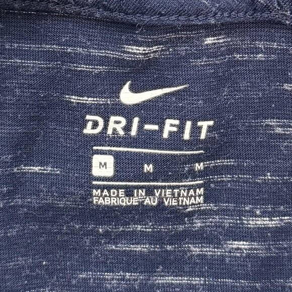 Nike DRI-FIT Hoodie Womens M Legend Veneer Navy Long Sleeve Baseball Spell Out - Picture 3 of 7